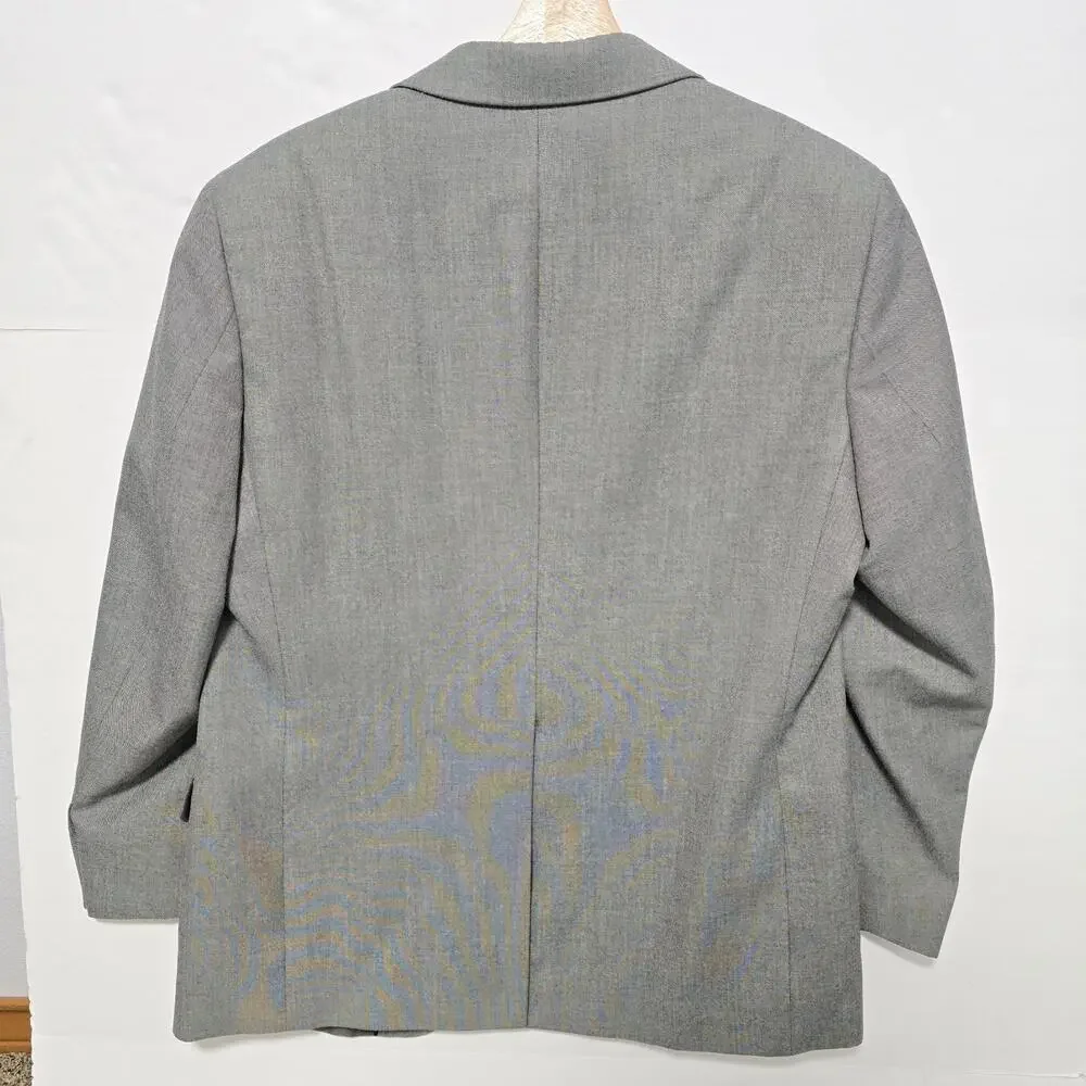 Statement Exclusive Mens 40S Gray Heather Lightweight Blazer Suit Jacket
